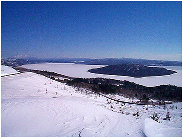 	冬の屈斜路湖	