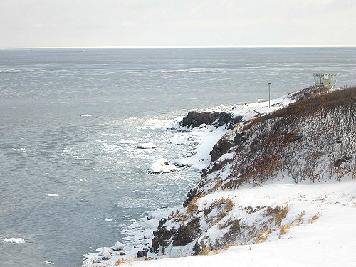 流氷　日の出岬　雄武町